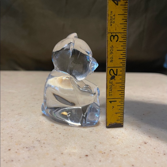 BLOCK Teddy Bear With Heart 24% Lead Crystal Figurine Paperweight Germany - Picture 7 of 9